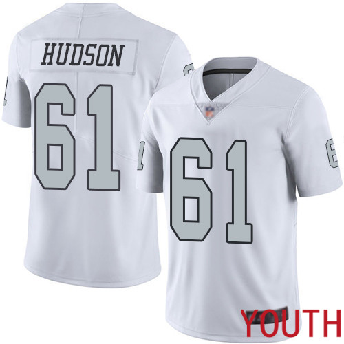 Oakland Raiders Limited White Youth Rodney Hudson Jersey NFL Football #61 Rush Vapor Untouchable Jersey